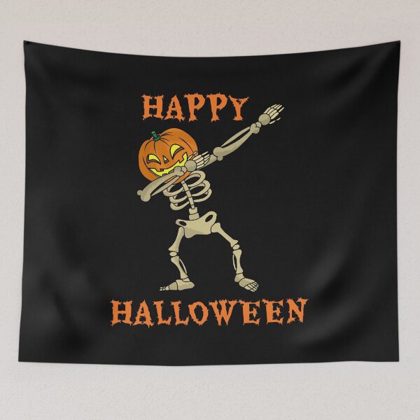 Item preview, Halloween Dabbing Skeleton Pumpkin Head designed and sold by EstelleStar.