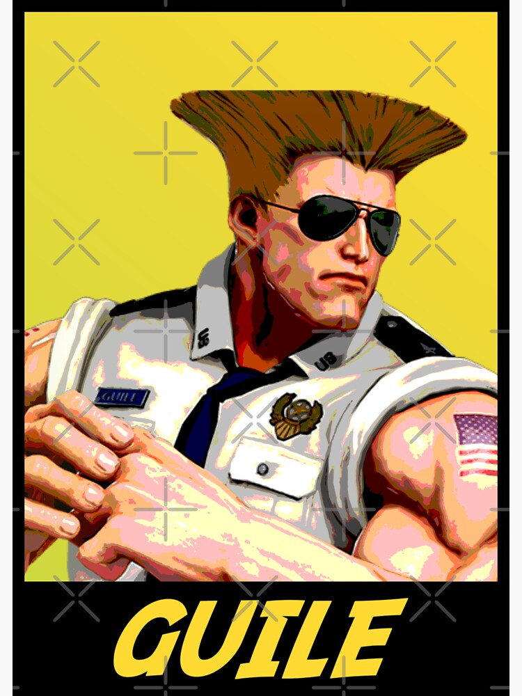 Guile from Street Fighter. Sticker for Sale by NBEdits