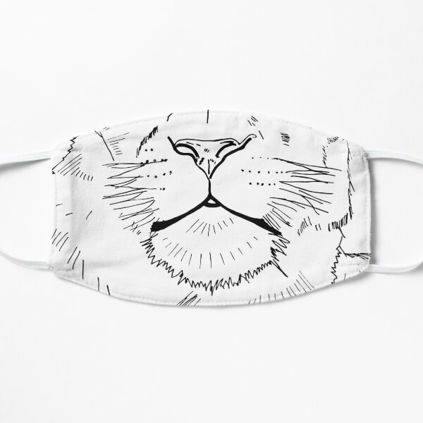 2019 01 10 line art portrait lioness Flat Mask