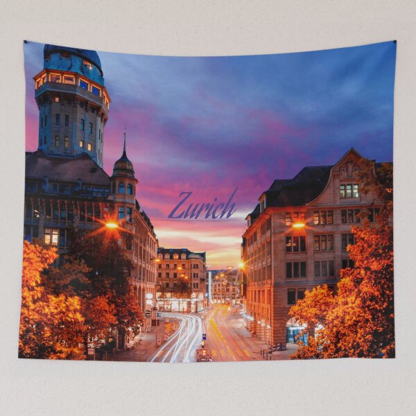Item preview, Zurich Switzerland Sunset Cityscape designed and sold by mwagie.
