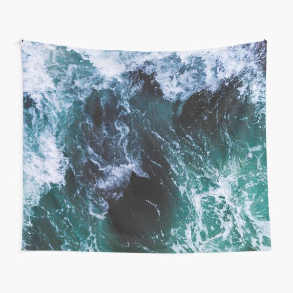 Blue Ocean Waves, Sea Photography, Seascape Tapestry