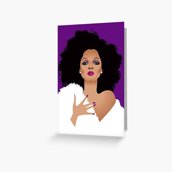 Purple R Greeting Card
