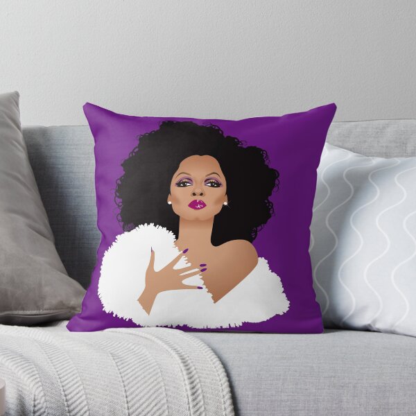Purple R Throw Pillow