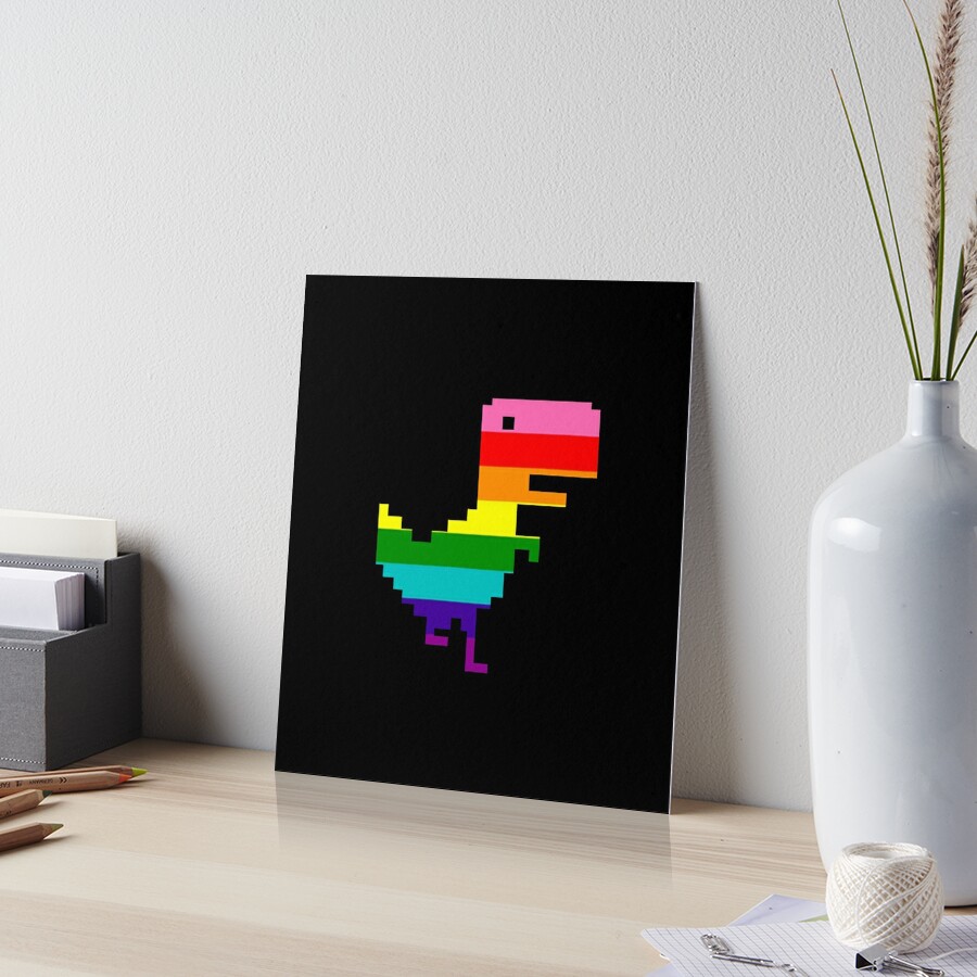 Google Chrome Dino T Rex LGBT Pansexual Pride Flag Dinosaur | iPad Case &  Skin