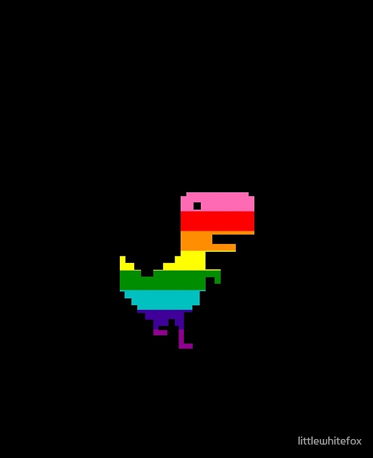 Google Chrome Dino T Rex LGBT Pansexual Pride Flag Dinosaur | iPad Case &  Skin