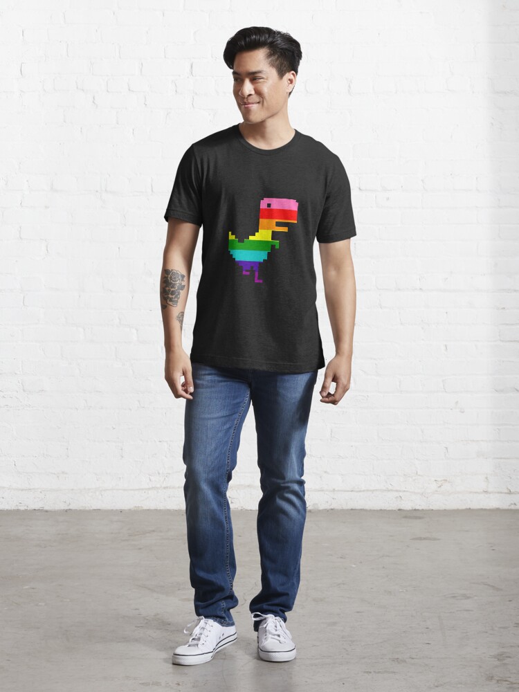 Google Chrome Dino T Rex LGBT Asexual Pride Flag Dinosaur Art