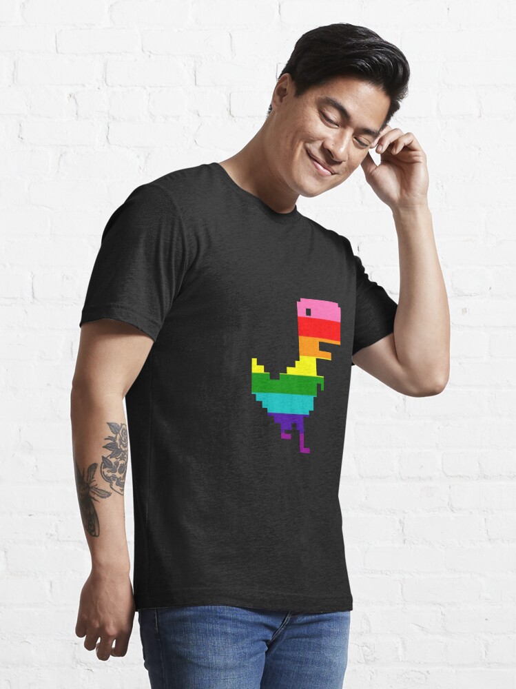 Google Chrome Dino T Rex LGBT Asexual Pride Flag Dinosaur Art