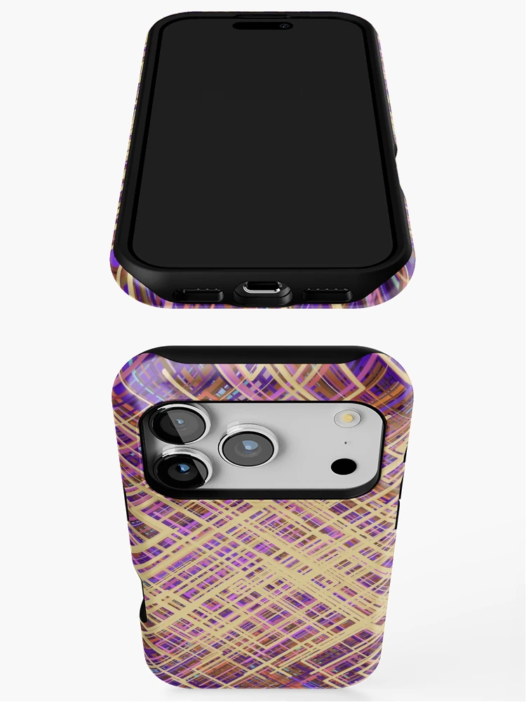 Thumbnail 3 of 4, iPhone Case, Abstract Diagonal Line Pattern designed and sold by Lyle Hatch.