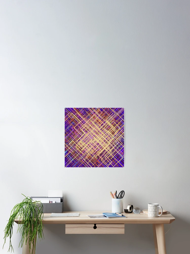 Thumbnail 2 of 3, Poster, Abstract Diagonal Line Pattern designed and sold by Lyle Hatch.