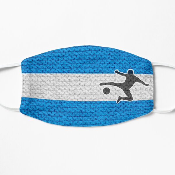 Fußballfan blau weiß Maske