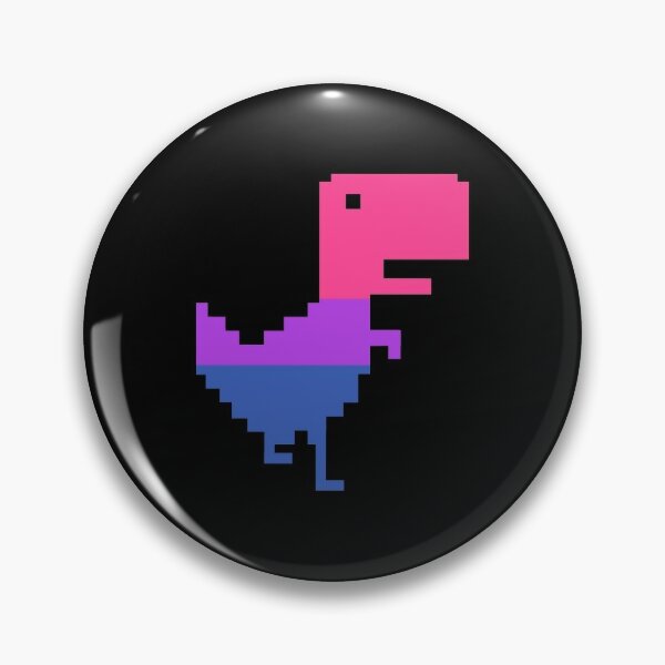 Chrome Dino Enamel Pin