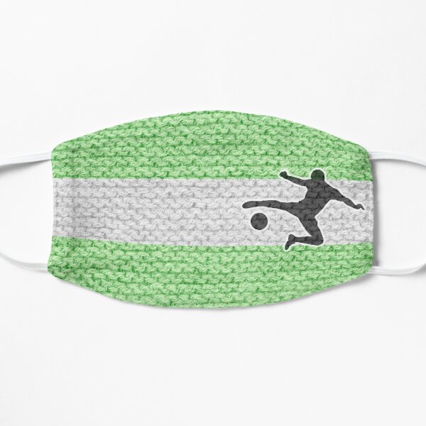 Fußballfan grün weiß Flache Maske