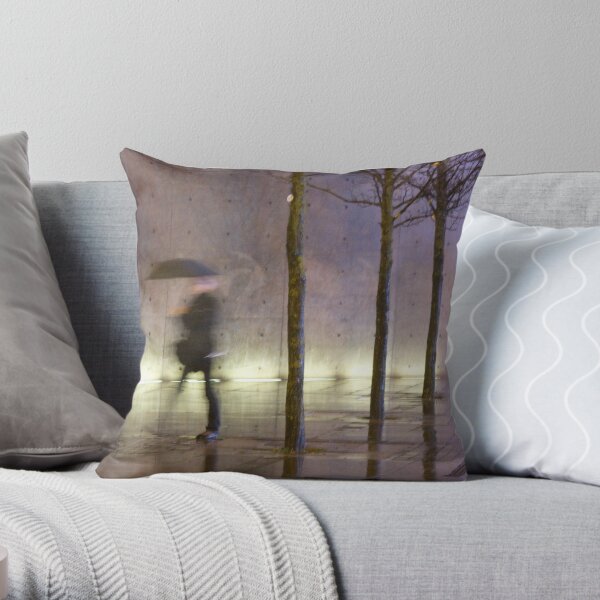 Passage of time in a concrete jungle Throw Pillow