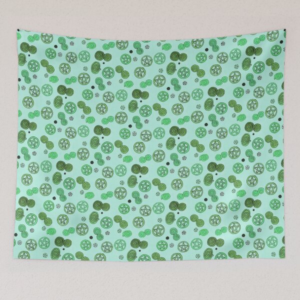 Item preview, pentagram pattern - green designed and sold by KarolinaSt.