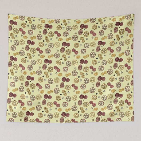 Item preview, pentagram pattern - yellow designed and sold by KarolinaSt.