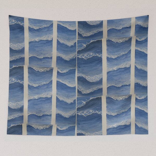 Item preview, Sound of Waves, Ocean Life, Triptych of Watercolour Painting  designed and sold by GKstudio.