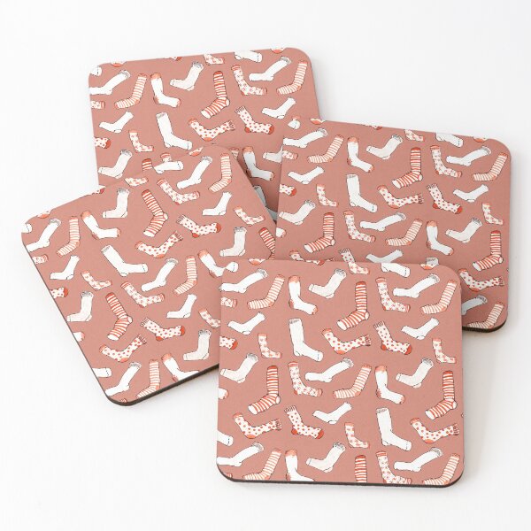 Item preview, socks pattern - red designed and sold by KarolinaSt.