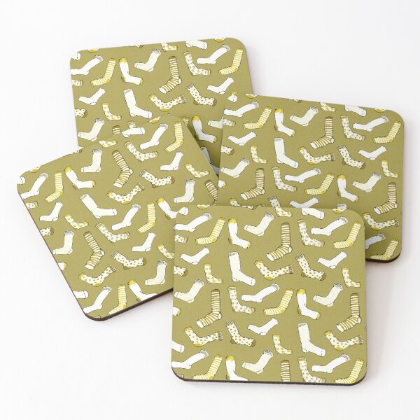Item preview, socks pattern - yellow designed and sold by KarolinaSt.