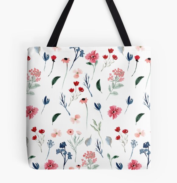 Handdrawn Wildflowers Tote Bag for Sale by GlowinUp Shop