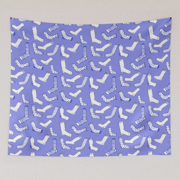 Aperçu de l'œuvre modèle de chaussettes - bleu créée et vendue par KarolinaSt.