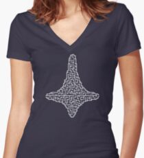 DREAM MAZE Women's Fitted V-Neck T-Shirt