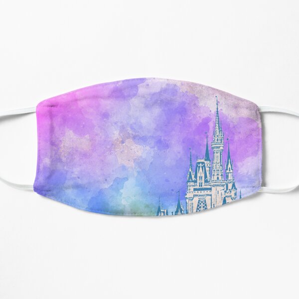 Aquarelle du château magique Masque sans plis