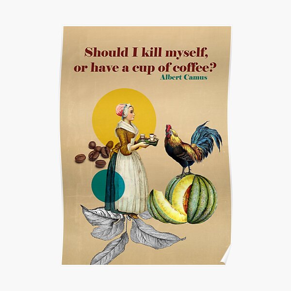 Art Café Vintage - Citation Albert Camus Poster