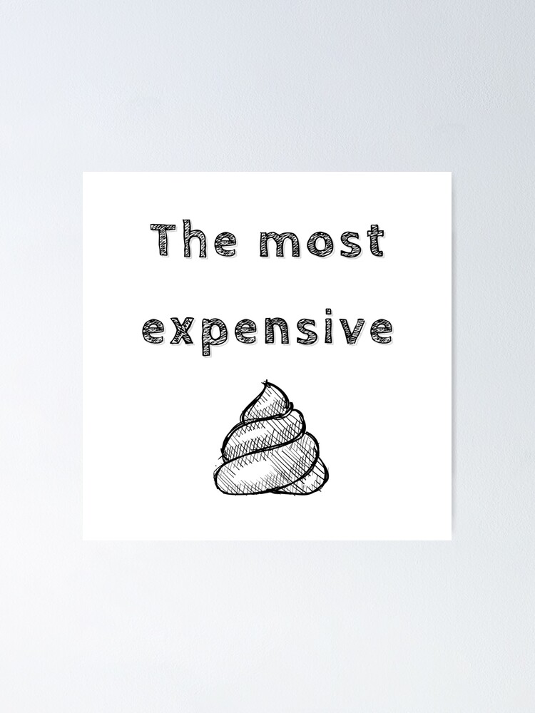"The most expensive poop" Poster for Sale by PluviophileSoul Redbubble