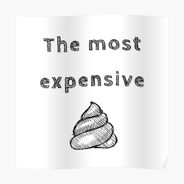 "The most expensive poop" Poster for Sale by PluviophileSoul Redbubble