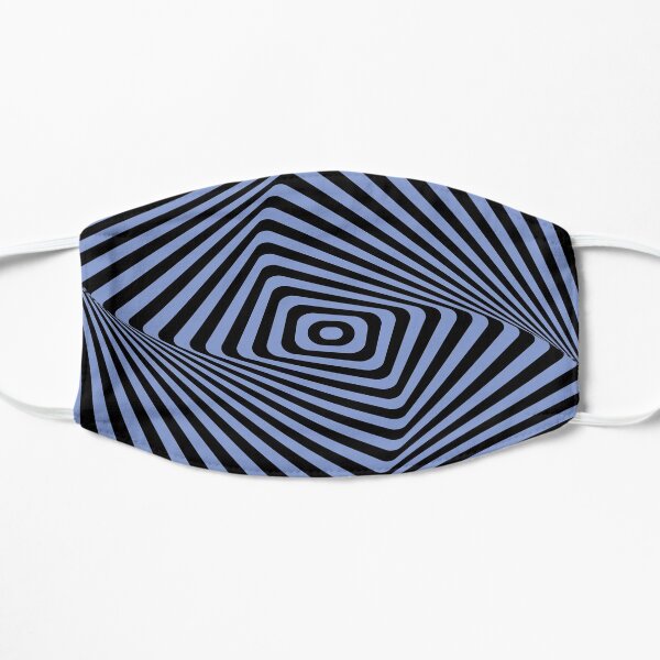Op-Art Rad Rectangles in Blue Mask