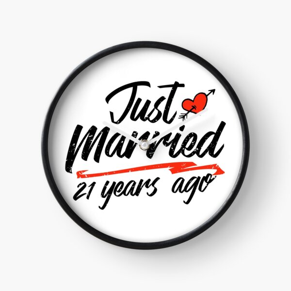 Item preview, Just Married 21 Year Ago Funny Wedding Anniversary Gift for Couples. Novelty way to celebrate a milestone anniversary designed and sold by Orange Pieces.
