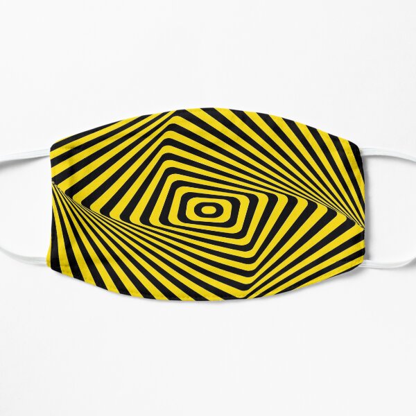 Op-Art Rad Rectangles in Gold Mask