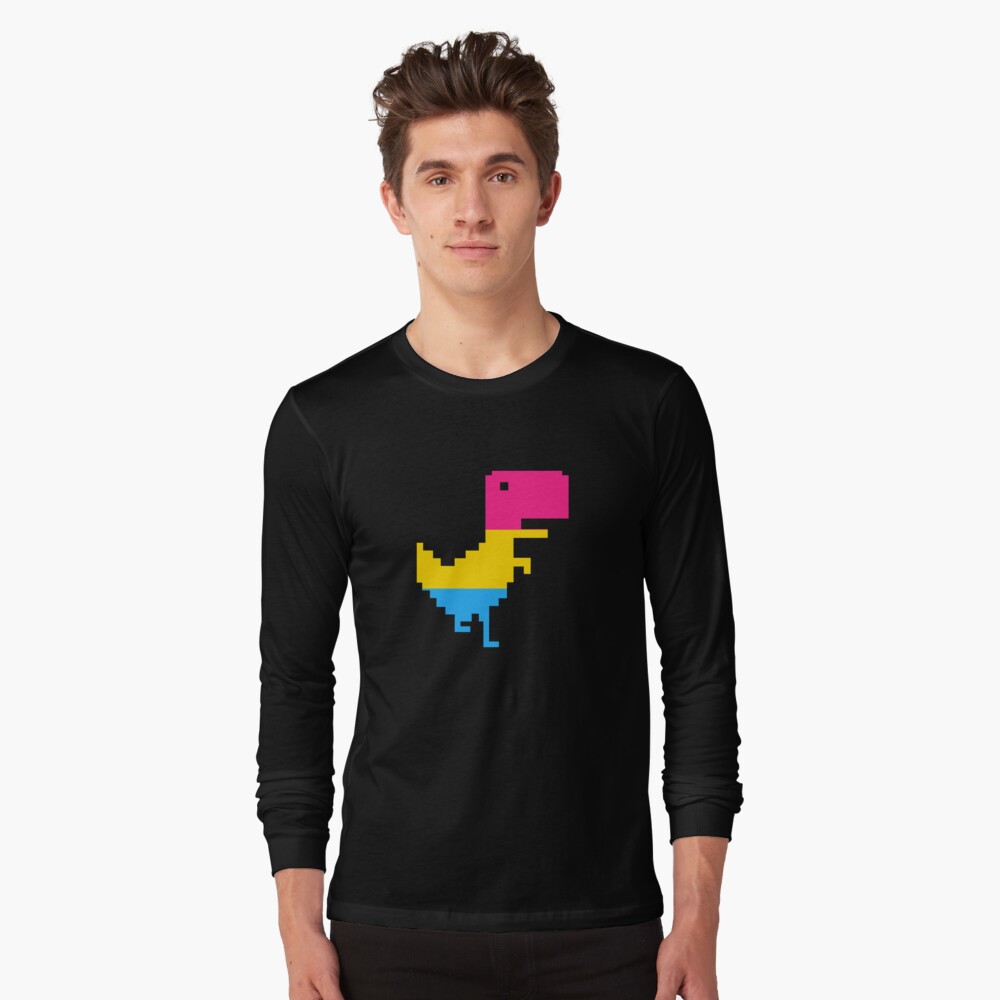 Google Chrome Dino T Rex LGBT Pansexual Pride Flag Dinosaur | iPad Case &  Skin