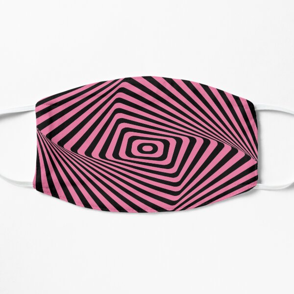 Op-Art Rad Rectangles in Pink Mask
