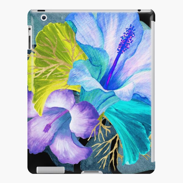 Flower Power – Blue Tropical iPad Snap Case