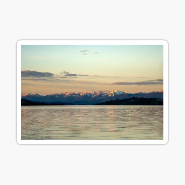 Evening on Big Arm Bay, Flathead Lake, Montana Sticker