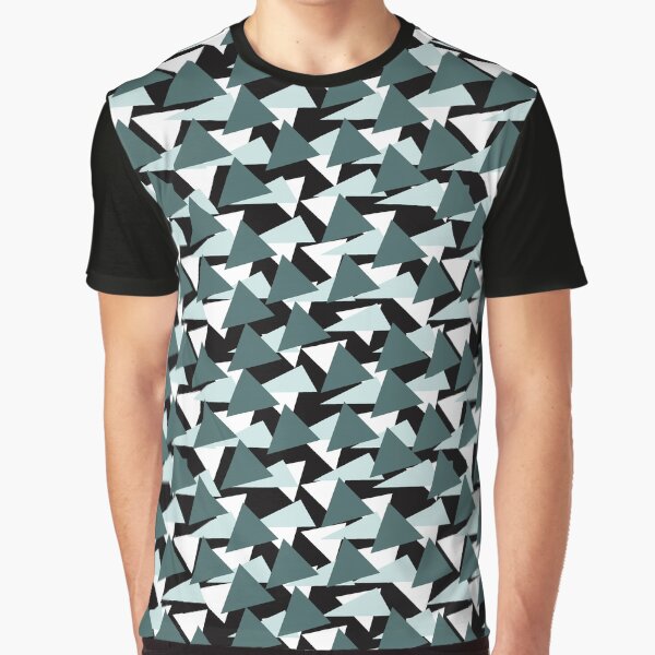 Pine and Mint Triangles Graphic T-Shirt