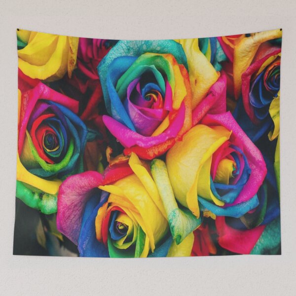Item preview, Rainbow Roses Bouquet designed and sold by mwagie.