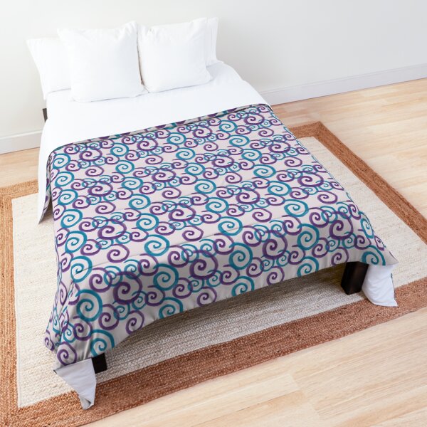 Blue and Purple Swirls Comforter