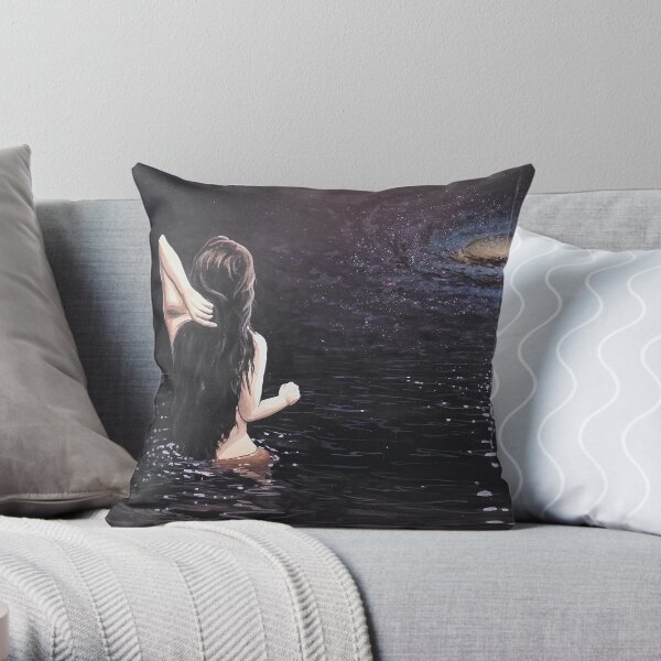 Crossing the void Throw Pillow