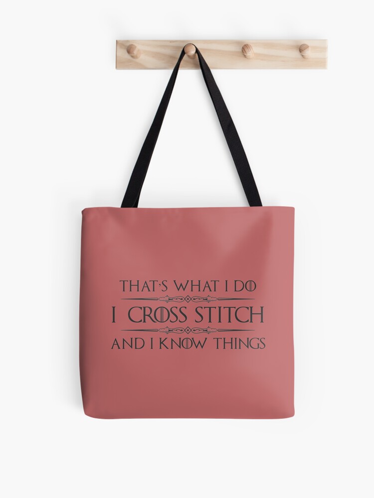 Cross Stitch is My Jam Medium Canvas Cotton Tote Bag