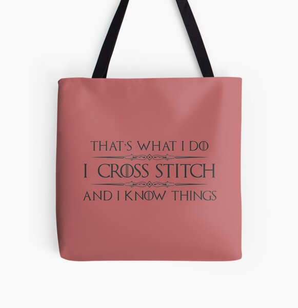 Cross Stitch is My Jam Medium Canvas Cotton Tote Bag