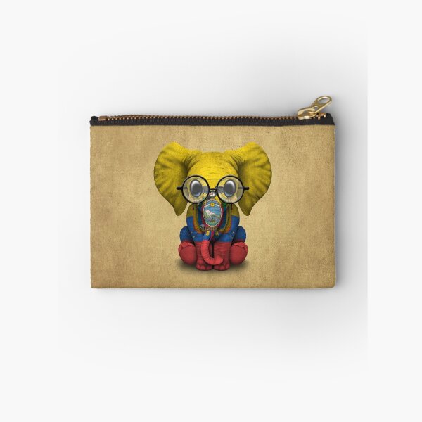 Item preview, Baby Elephant with Glasses and Ecuadorian Flag designed and sold by JeffBartels.