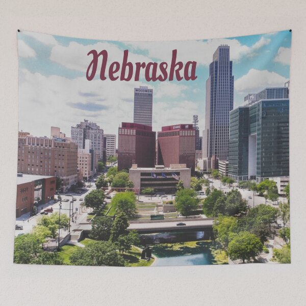 Item preview, Nebraska City Skyline Omaha designed and sold by mwagie.