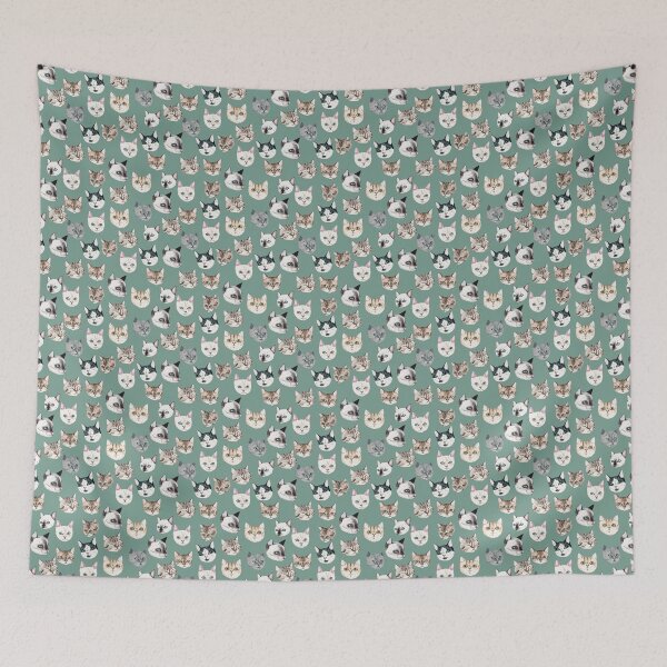 Item preview, Cat Breeds Sage Green designed and sold by erica-enigma.