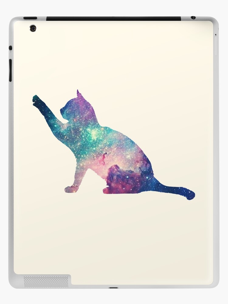 Funda Y Vinilo Para Ipad Gato Galaxia Para Amantes De Los Gatos De Mragab Redbubble