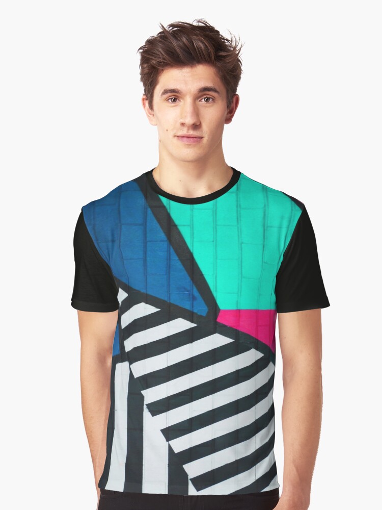 80s Shirt Black and White Top