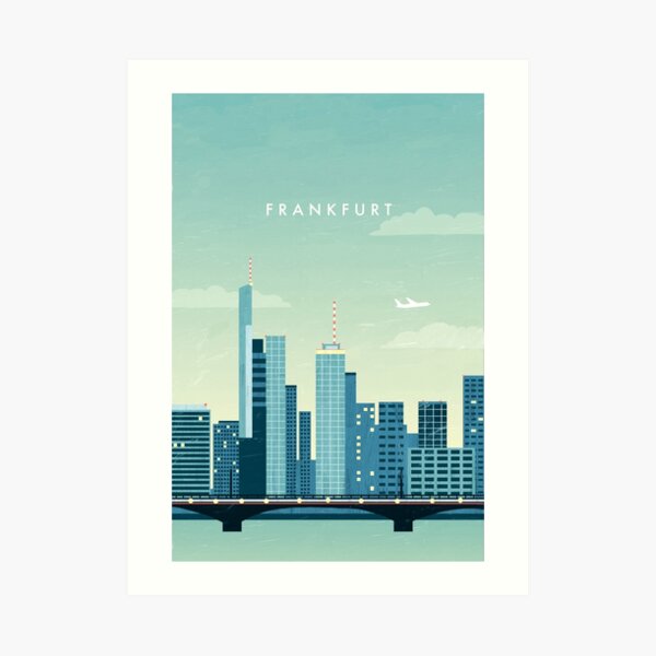 Affiche de voyage de Francfort Impression artistique