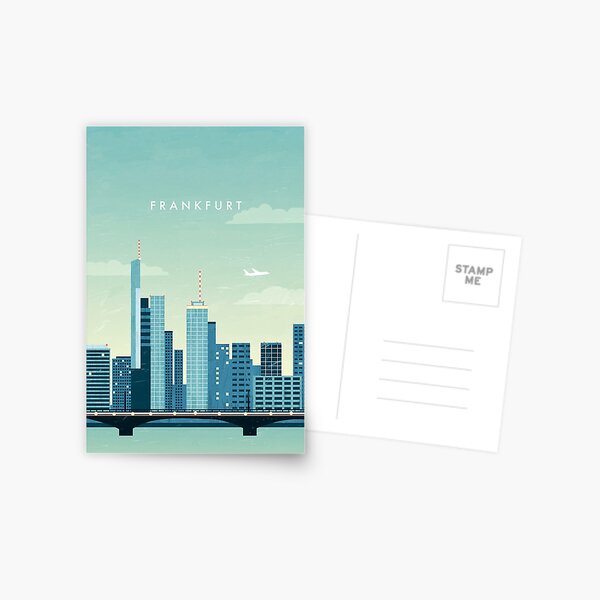 Item preview, Frankfurt travel poster designed and sold by katinkareinke.