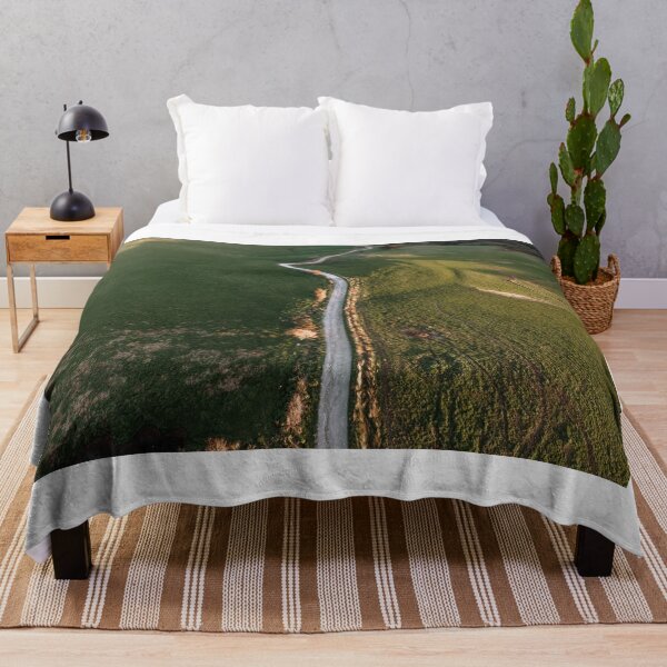 Item preview, Road in a green field as seen from above designed and sold by MarioGuti.